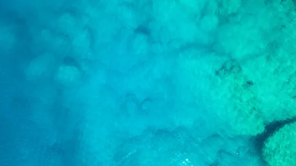 Luchtfoto Van Natuurlijke Zeegezicht Zomertijd — Stockfoto