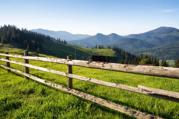 Bergen Het Moment Van Ochtend Prachtige Natuurlijke Landschap Aan Zomertijd — Stockfoto