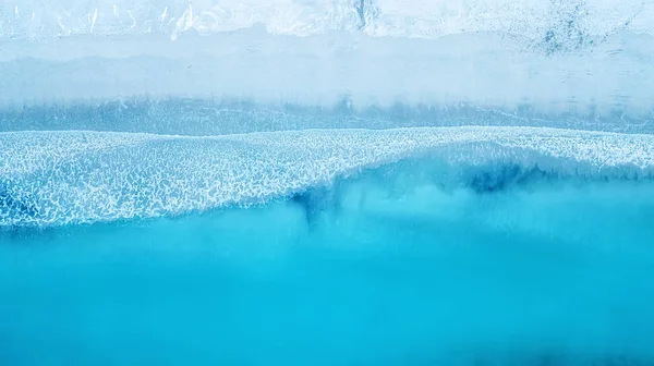 波浪在海滩作为背景 美丽的自然背景在夏天时间 — 图库照片