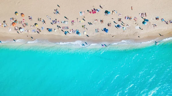 Aerial View Beach Beautiful Natural Seascape Summer Time — Stock Photo, Image