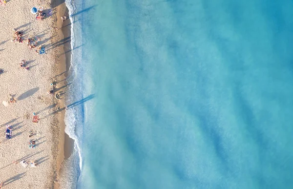 Aerial View Beach Beautiful Natural Seascape Summer Time — Stock Photo, Image