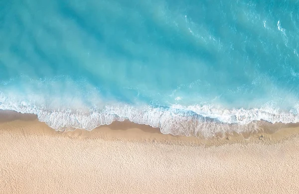 Playa Olas Desde Vista Superior Vista Aérea Del Lujo Descansando — Foto de Stock