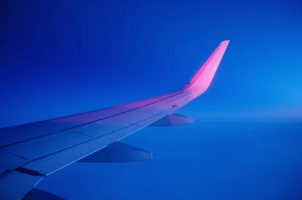 Vento Avião Fundo Céu Composição Aeronave Transporte Aéreo Viagem Imagem — Fotografia de Stock