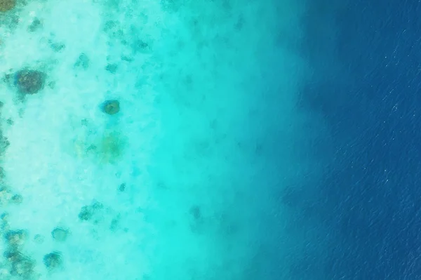 Océano Como Fondo Desde Vista Superior Fondo Agua Turquesa Desde — Foto de Stock