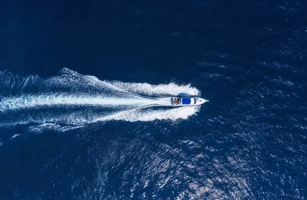 Yates Mar Bali Indonesia Vista Aérea Del Lujoso Barco Flotante — Foto de Stock