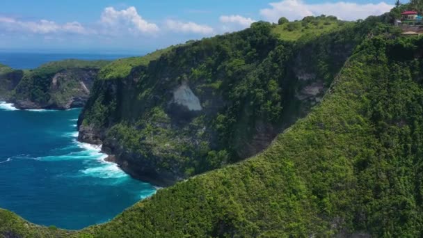 Vue Aérienne Sur Mer Rochers Arrière Plan Eau Turquoise Vue — Video