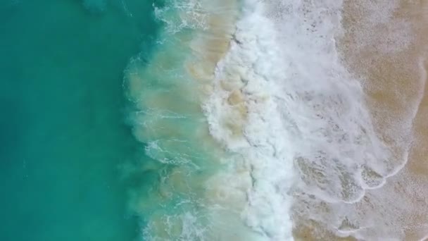 Coast Background Top View Turquoise Water Background Top View Summer Video Clip
