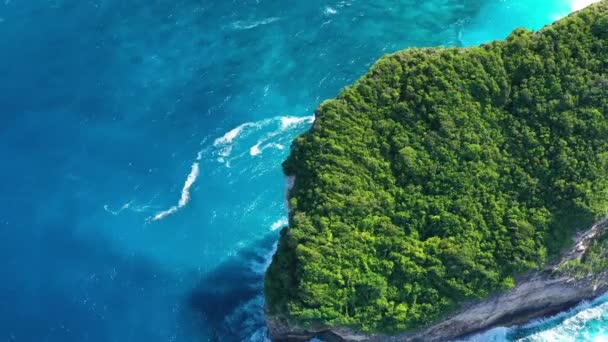 Vista Aérea Mar Rocas Fondo Agua Turquesa Desde Vista Superior — Vídeo de stock