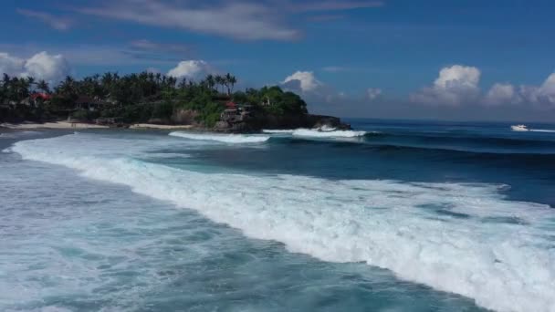 Costa Como Fondo Desde Vista Superior Fondo Agua Turquesa Desde — Vídeos de Stock