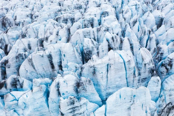 Islandia Destrucción Del Glaciar Islandia Debido Calentamiento Global Vista Aérea —  Fotos de Stock