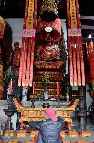 Changzhou Çin Nisan Tianning Tapınağı Tang Hanedanı Vii Yüzyılda Inşa — Stok fotoğraf