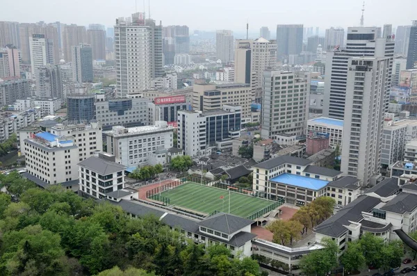 常州市 天寧寺の一番上からの眺め 2015 日に常州の一般的な都市の景観 — ストック写真