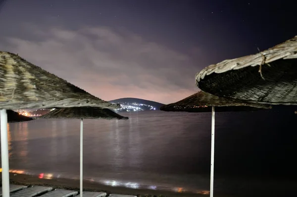 Rekreační Středisko Noci Kusadasi Turecku Egejské Moře Pláže Pozdě Večer — Stock fotografie