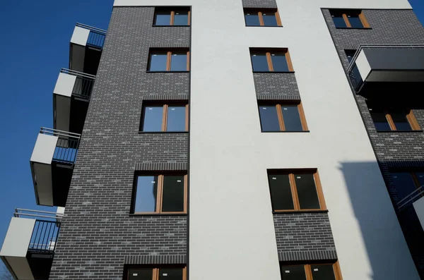 Nuevos Edificios Residenciales Polonia Cientos Nuevos Apartamentos Construidos Wroclaw Polonia — Foto de Stock