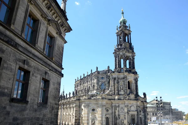 Catedral Santíssima Trindade Cidade Dresden Estado Saxônia Alemanha Arquitetura Única — Fotografia de Stock