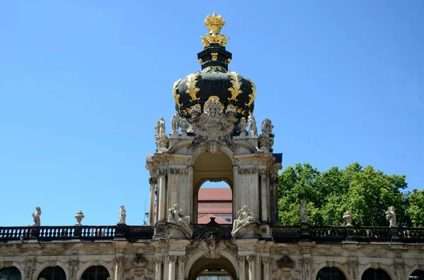 Porta Stile Barocco Parte Del Palazzo Zwinger Nella Città Dresda — Foto Stock