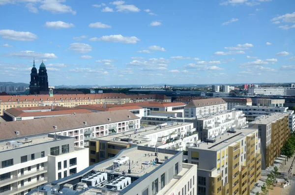 Dresda Città Stato Della Sassonia Germania Panorama Urbano Generale Con — Foto Stock