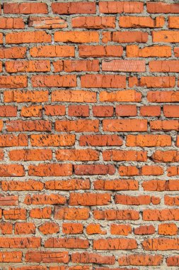 dokulu, kırmızı tuğla etkileyici duvar