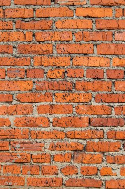 dokulu, kırmızı tuğla etkileyici duvar