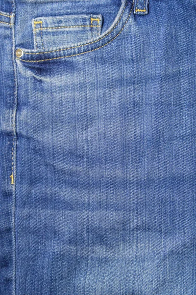 Текстура тканини сині джинси кишені — стокове фото