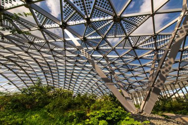 Zaryadye Parkı'nın kubbesinin altındaki alan. Moskova