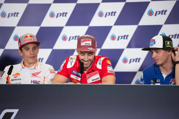 Buriram Thailand Oktober 2018 Andrea Dovizioso Ducati Team Persconferentie Voordat — Stockfoto