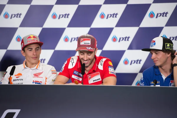 Buriram Thailand Oktober 2018 Andrea Dovizioso Ducati Team Persconferentie Voordat — Stockfoto