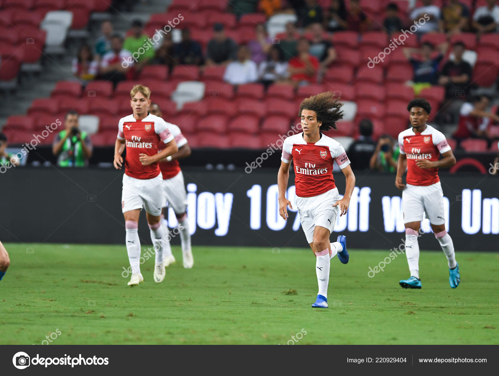 Kallang Singapore 26jul2018 Matteo Guendouzi Player Arsenal Action Icc2018 Arsenal Stock Editorial Photo C Daykung 220929404