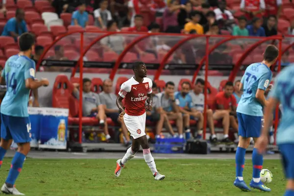 Kallang Singapore 26Jul2018 Ainsley Maitland Niles Jogador Arsenal Ação Durante — Fotografia de Stock