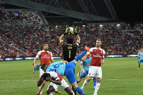 Kallang Singapur 26Juli2018 Petr Cech Spieler Von Arsenal Aktion Während — Stockfoto