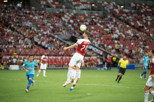 Kallang Singapore 26Jul2018 Shkodran Mustafi Player Arsenal Action Icc2018 Arsenal — Stock Photo, Image