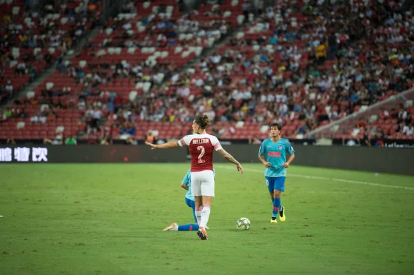 Kallang Singapore 26Jul2018 Hector Bellerin Jugador Arsenal Acción Durante Icc2018 —  Fotos de Stock