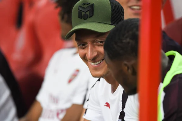 Kallang Singapore 26Lipiec 2018 Mesut Ozil Gracz Arsenału Akcji Podczas — Zdjęcie stockowe