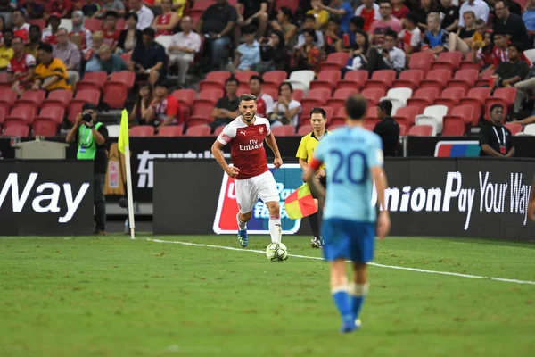 Kallang Singapur 26Juli2018 Sead Kolasinac Spieler Von Arsenal Aktion Während — Stockfoto