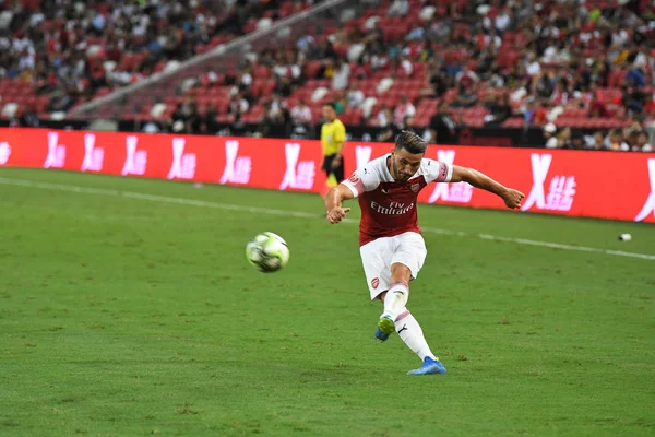 Kallang Singapore 26Jul2018 Sead Kolasinac Jogador Arsenal Ação Durante Icc2018 — Fotografia de Stock