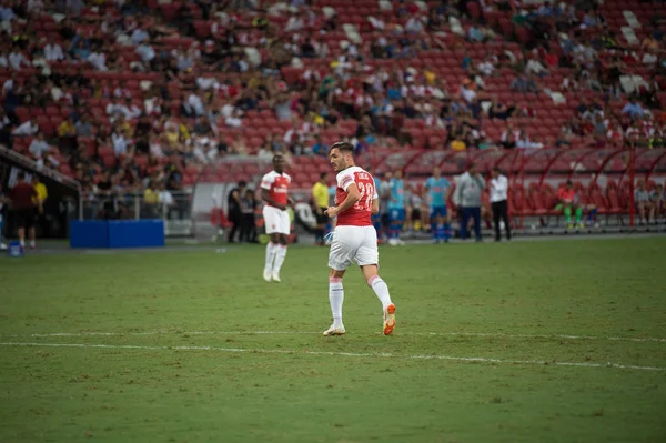 Kallang Singapore 26Jul2018 Lucas Perez Jugador Arsenal Acción Antes Icc2018 —  Fotos de Stock