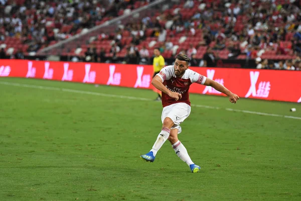 Kallang Singapore 26Jul2018 Sead Kolasinac Jugador Arsenal Acción Durante Icc2018 —  Fotos de Stock