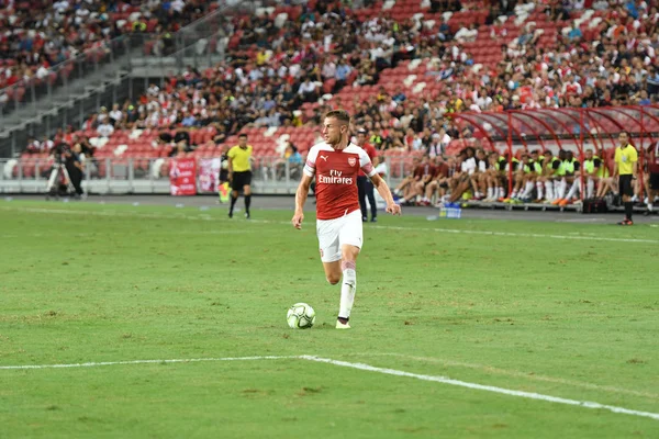 Kallang Singapore 26Jul2018 Aaron Ramsey Jogador Arsenal Ação Durante Icc2018 — Fotografia de Stock