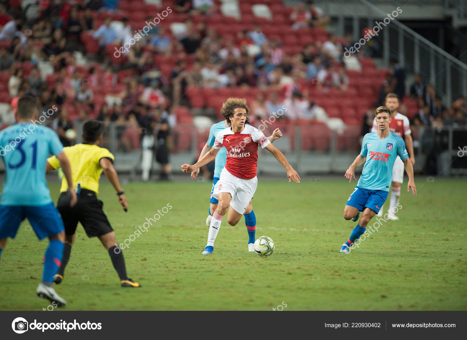Kallang Singapore 26jul2018 Matteo Guendouzi Player Arsenal Action Icc2018 Arsenal Stock Editorial Photo C Daykung 220930402