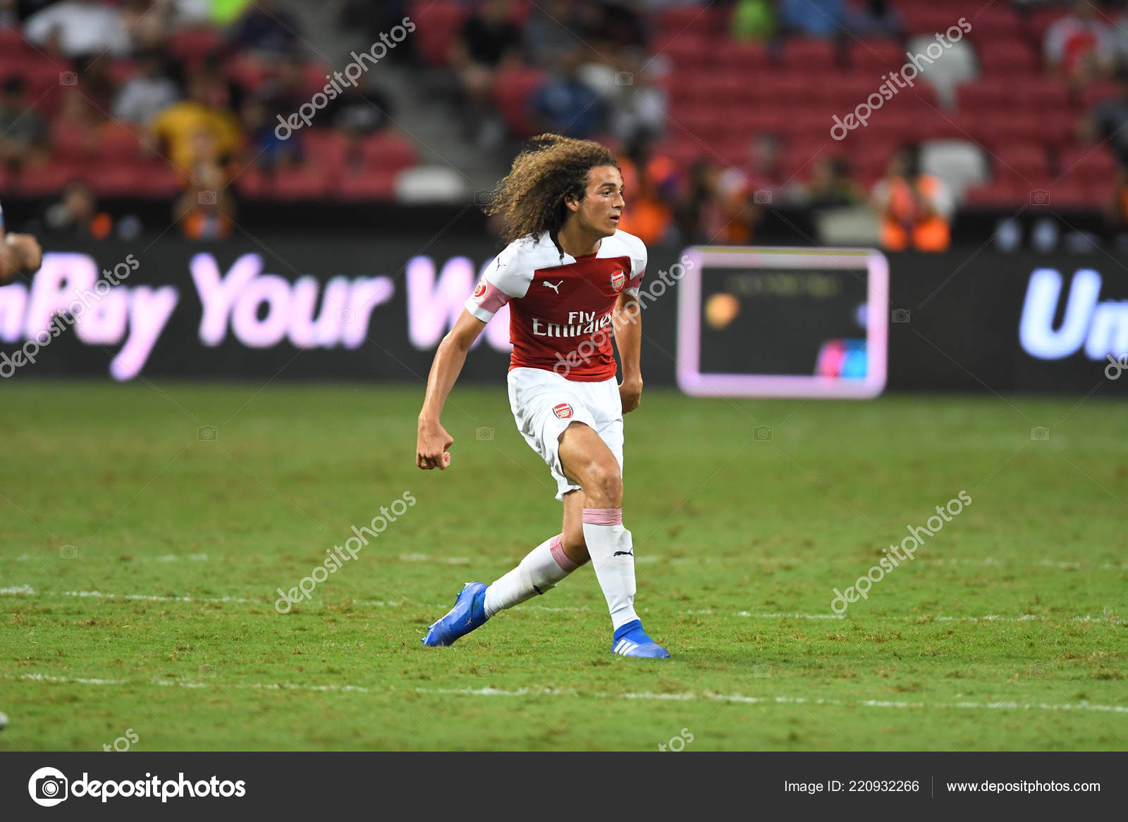 Kallang Singapore 26jul2018 Matteo Guendouzi Player Arsenal Action Icc2018 Arsenal Stock Editorial Photo C Daykung 220932266