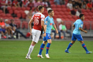 Kallang-Singapur-26Jul2018: Kevin Gameiro # 21 Atletico Madrid Oyuncusu ICC2018 'den önce atletico de Madrid' e karşı ulusal stadyum, Singapur 'da oynuyordu.