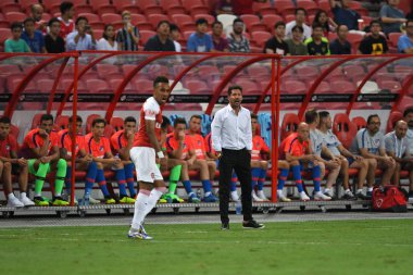 Kallang-Singapur-26Jul2018: Diego simeone, Atletico Madrid 'in baş antrenörüdür.