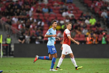 Kallang-Singapur-26Jul2018: Rodri # 14 Atletico Madrid Oyuncusu, C2018 'den önce atletico de Madrid' e karşı ulusal stadyum, Singapur 'da mücadele etti.