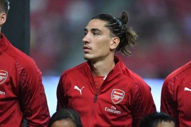 Kallang-Singapur-26Jul2018: Hector bellerin # 2 cephanelik oyuncusu icc2018 'de atletico de madrid' e karşı ulusal stadyum, Singapur