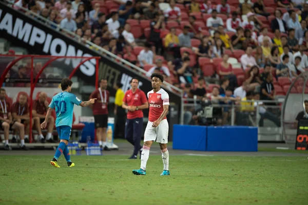 Kallang Singapore 26July 2018 Reiss Nelson Player Arsenal Action Icc2018 — 图库照片
