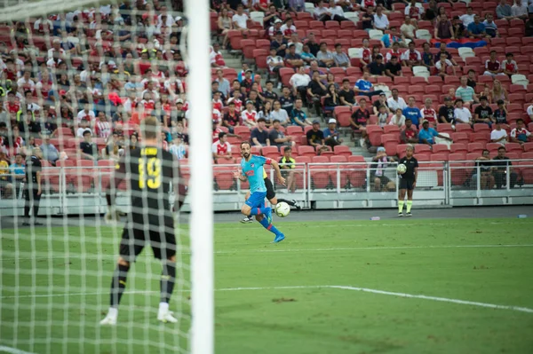 Kallang Singapur 26Jul2018 Juanfran Atletico Madrid Oyuncusu Icc2018 Den Önce — Stok fotoğraf