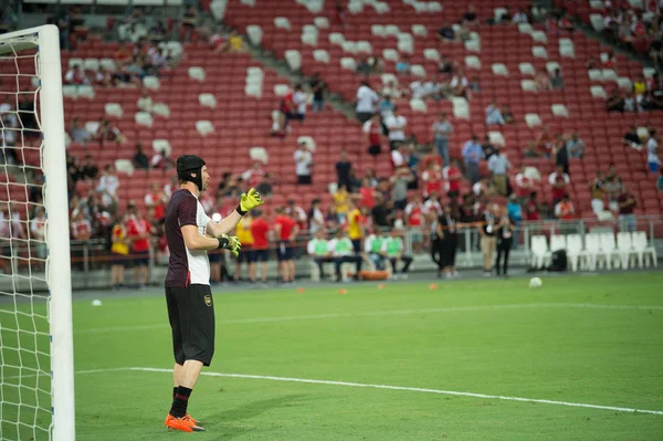 Kallang Singapur 26Jul2018 Petr Cech Cephanelik Oyuncusu Icc2018 Atletico Madrid — Stok fotoğraf