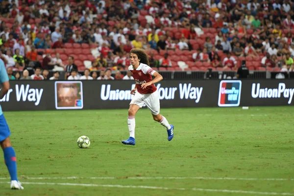 Kallang Singapore 26Jul2018 Matteo Guendouzi 29はシンガポールの国立競技場で行われたAtletico Madridでの武器庫間のIcc2018中に行動中の武器庫の選手 — ストック写真