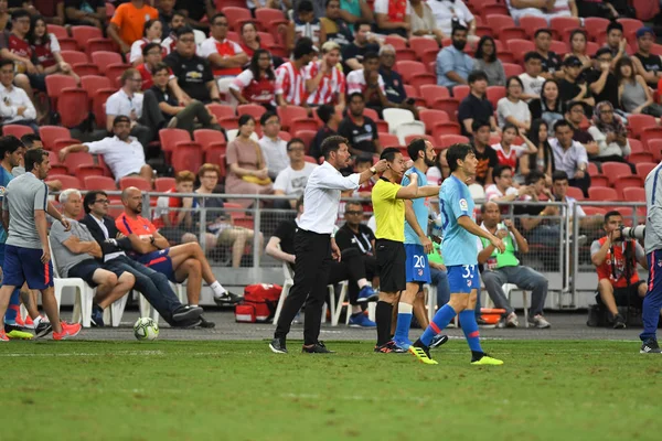 Kallang Singapore 26Jul2018 Diego Simeone Trenér Atletico Madrid Akci Během — Stock fotografie