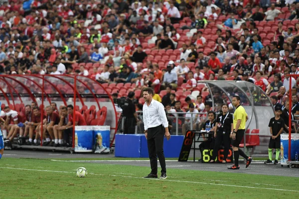 Kallang Singapore 26Luglio2018 Diego Simeone Allenatore Dell Atletico Madrid Azione — Foto Stock